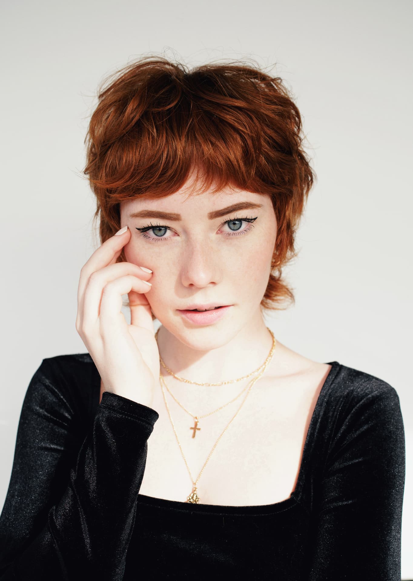 Copper textured pixie cut by a certified Bob Company stylist